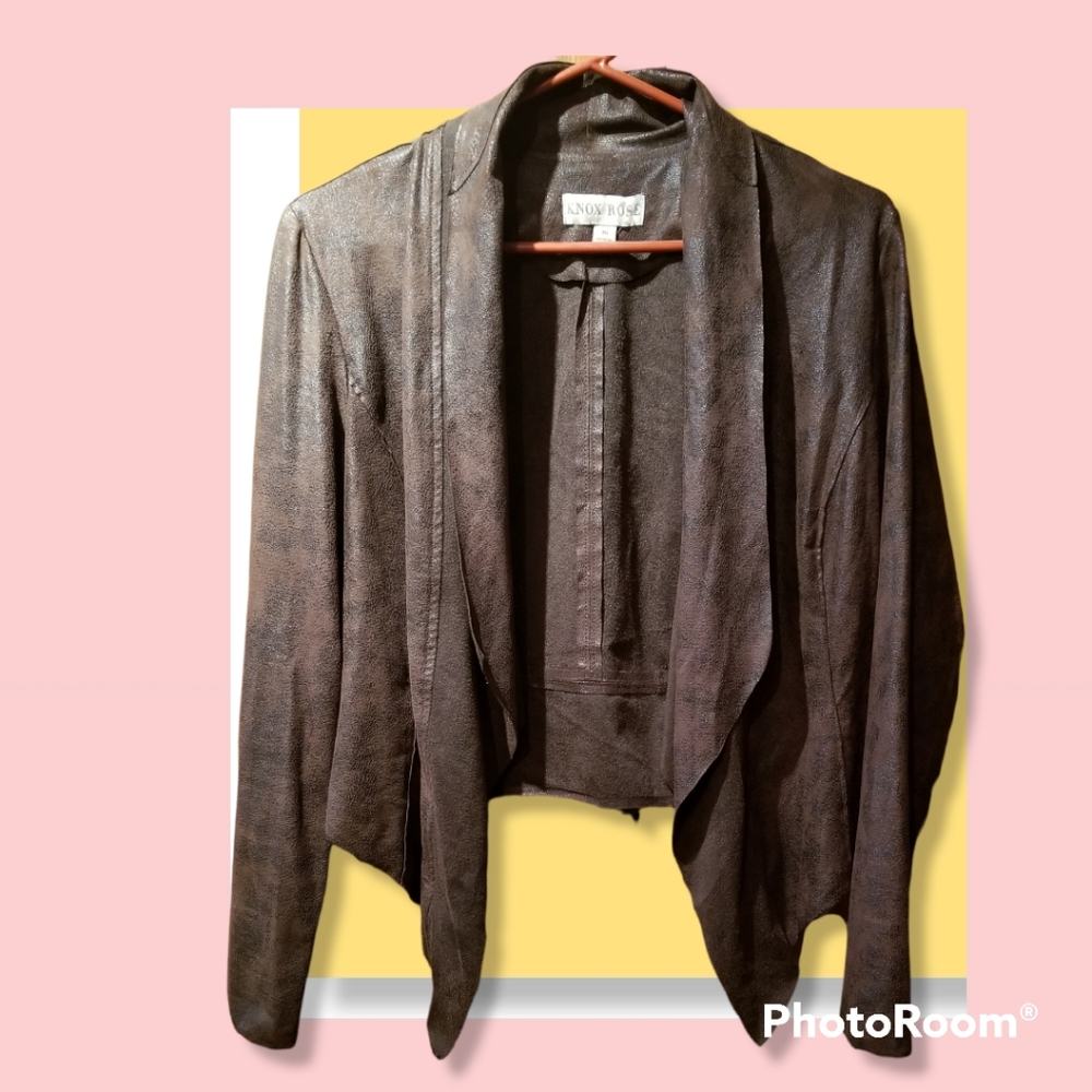Vegan Brown Leather Jacket NWOT
